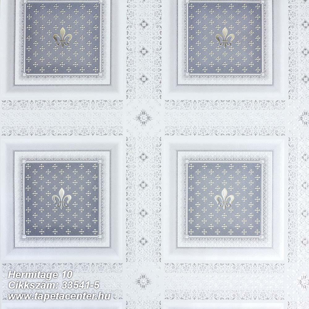 Barokk-klasszikus,geometriai mintás,metál-fényes,ezüst,szürke,súrolható,vlies tapéta 